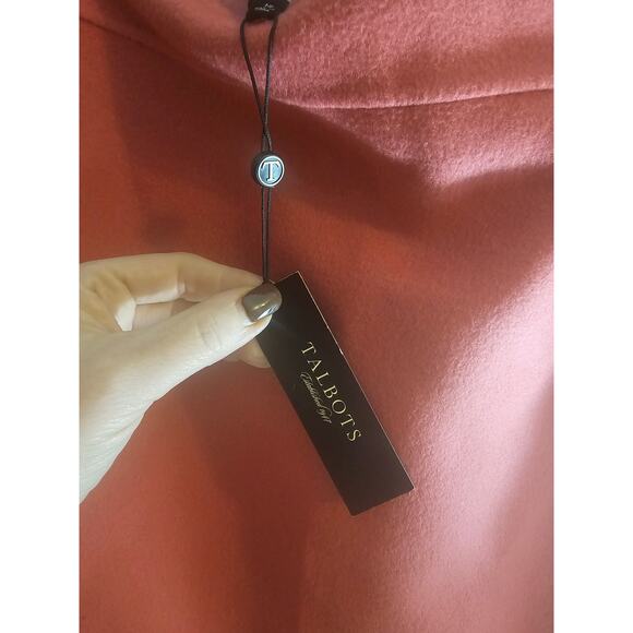 Talbots sz 12 coral pink wool pencil skirt new with tags $140 WSK66 - Picture 4 of 5